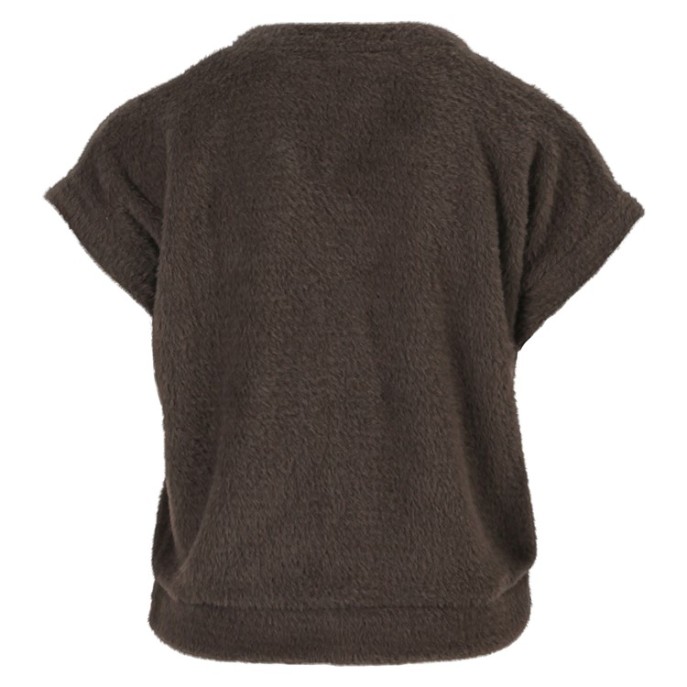 Enjoy Gilet vhals harig Taupe Enjoy Gilet vhals harig Taupe